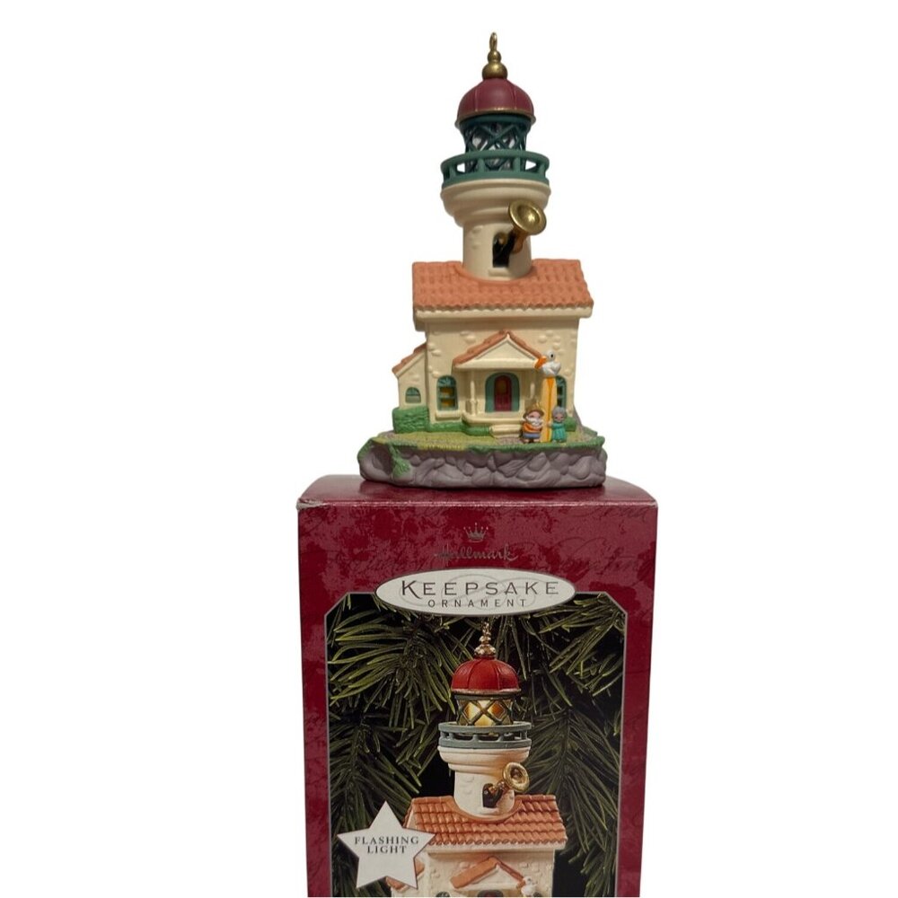 Hallmark Magic Lighthouse Greetings Keepsake Ornament 1998 Holiday Decor Unteste